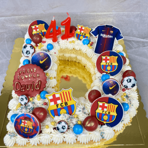 Tarta letra fútbol